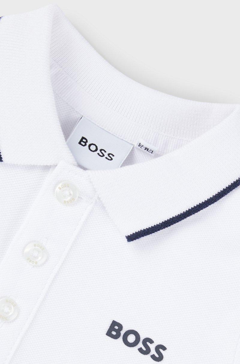 Hugo Boss Polo para niños de piqué de algodón con logo estampado Superdescuento