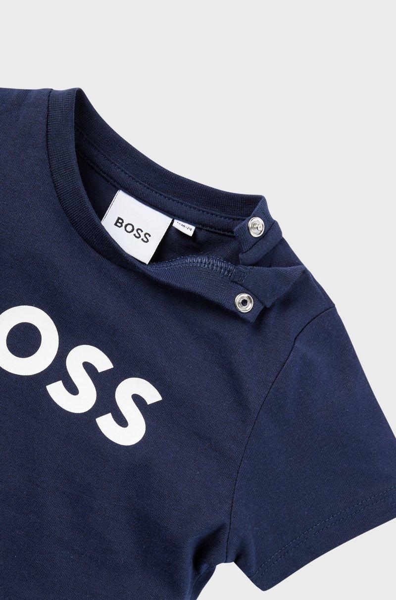 Hugo Boss Camiseta para niños en algodón con logo estampado Grandes descuentos