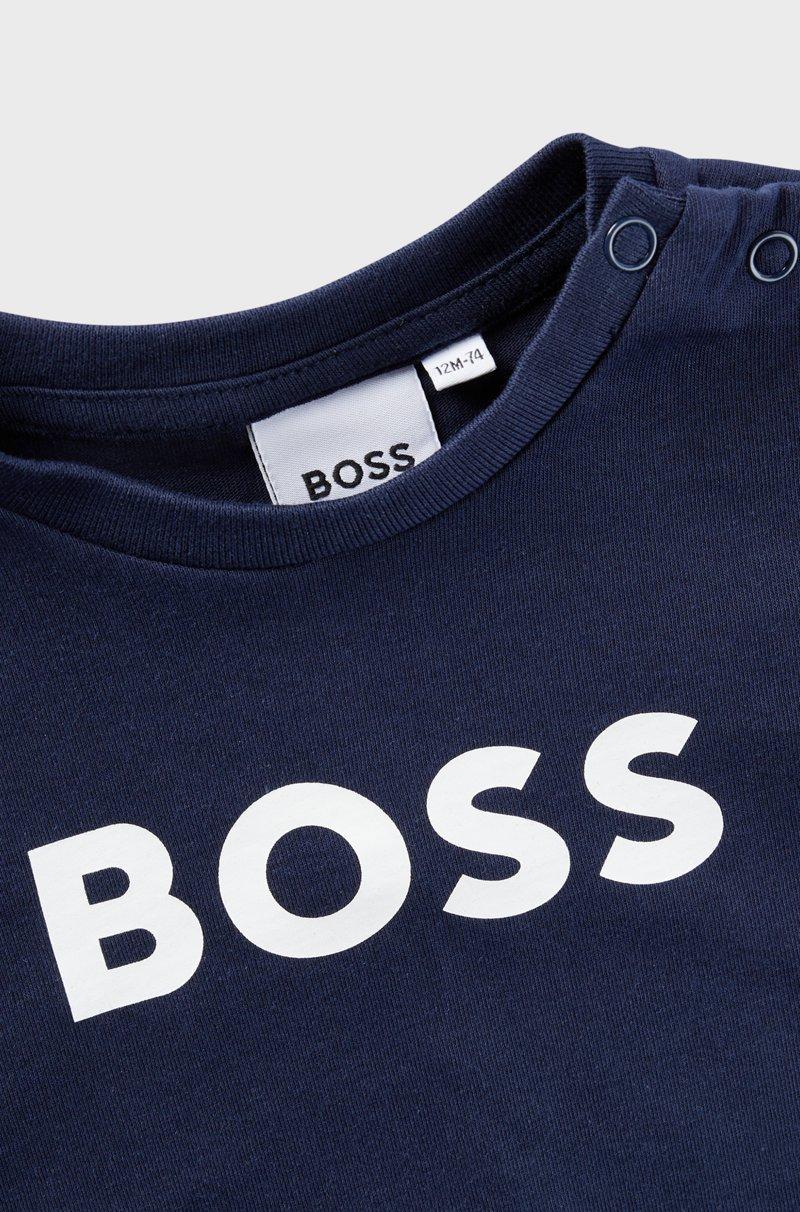 Hugo Boss Camiseta para niños en algodón con logo estampado Grandes descuentos