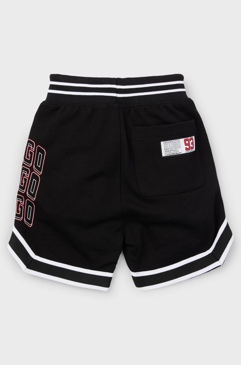 Hugo Boss Shorts para niños en algodón con mezcla de diferentes logos Liquidación
