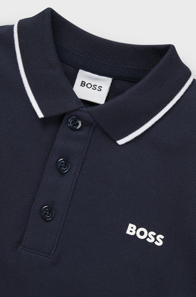 Hugo Boss Polo de piqué de algodón con logo estampado para niños Ahorra y exporta