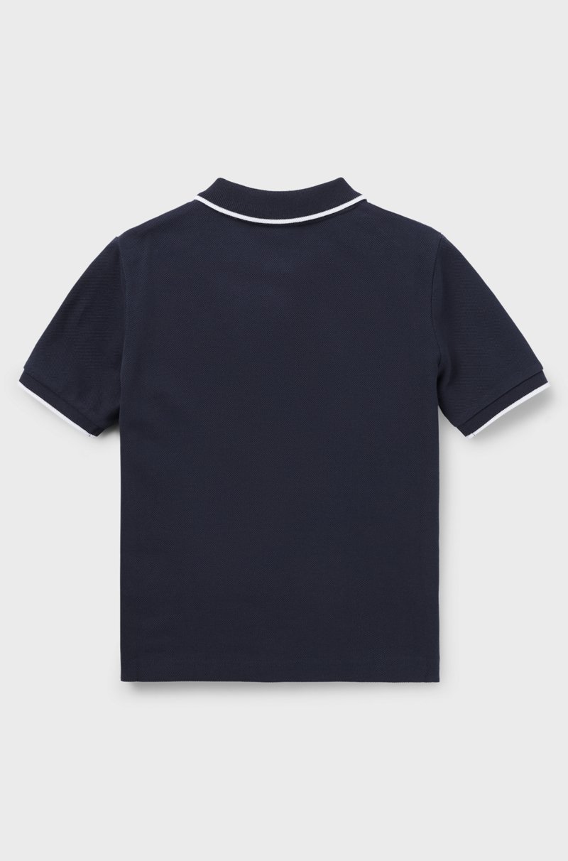 Hugo Boss Polo de piqué de algodón con logo estampado para niños Ahorra y exporta