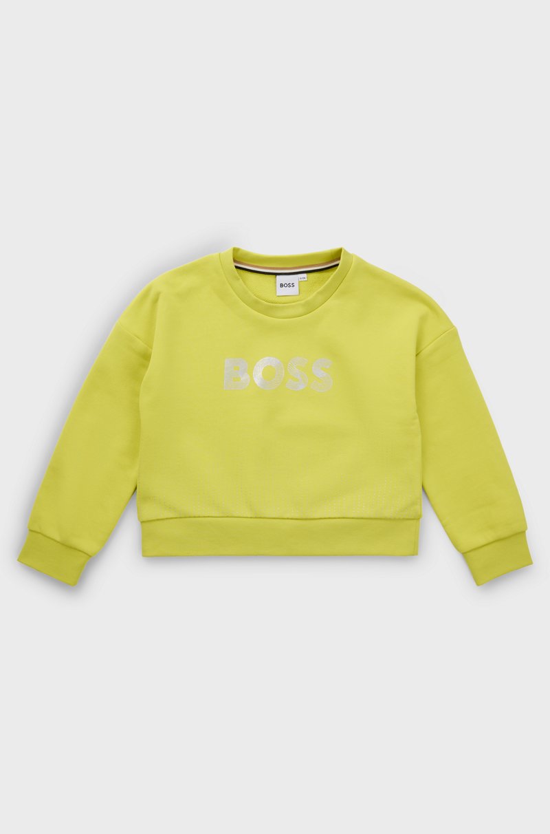 Hugo Boss Sudadera para niños en forro de algodón con logo de diseño En oferta