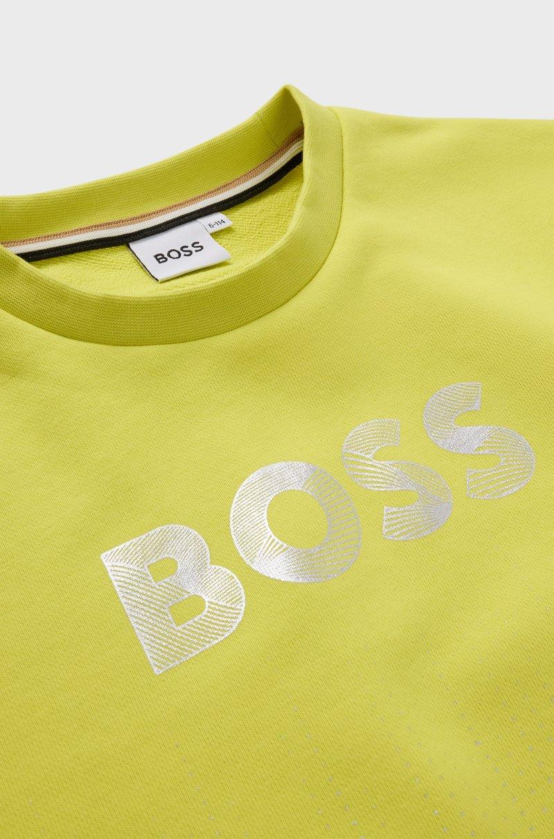 Hugo Boss Sudadera para niños en forro de algodón con logo de diseño En oferta