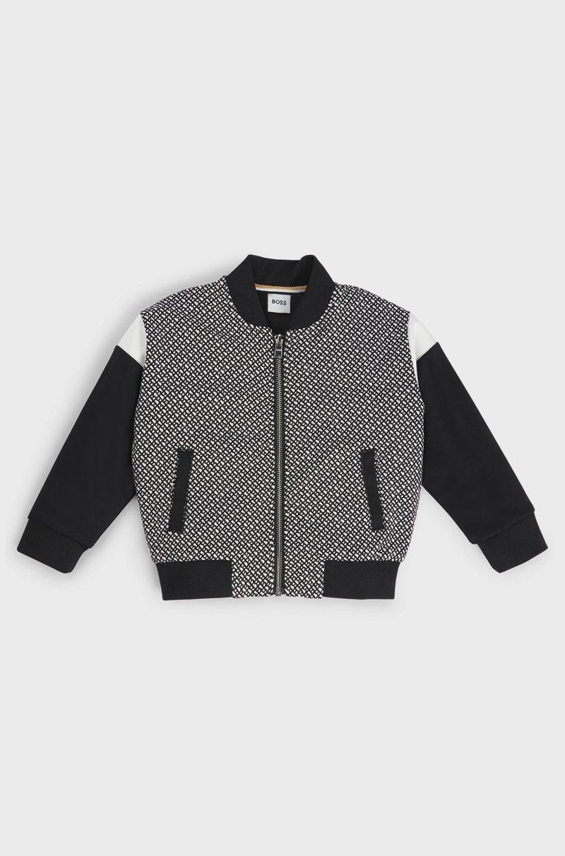 Hugo Boss Cárdigan para niños con cremallera y monograma en la parte delantera Libre de impuestos