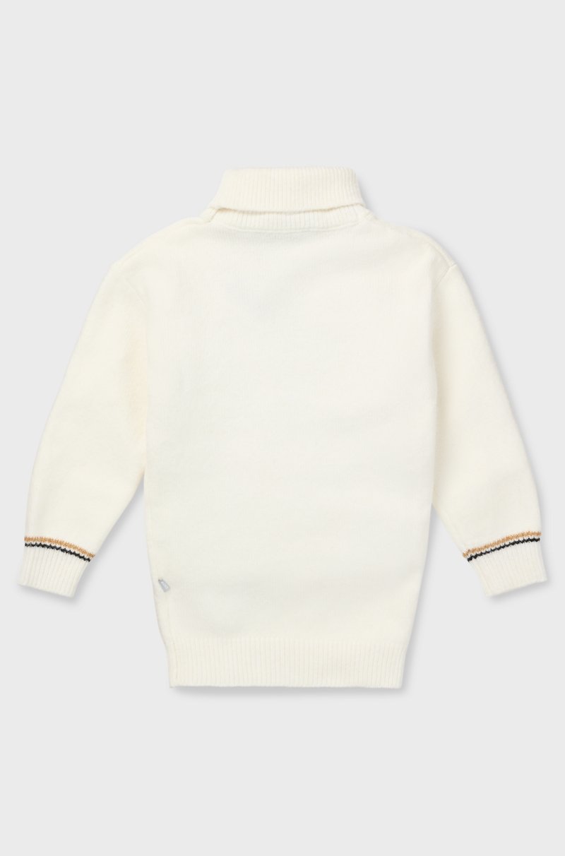 Hugo Boss Vestido de punto para niños con cuello vuelto y monograma Double B de estrás Oferta exclusiva