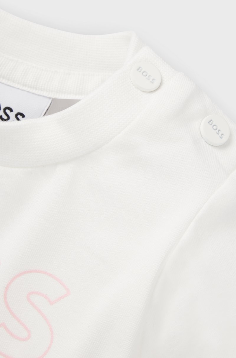 Hugo Boss Camiseta para bebé en algodón elástico con logo de diseño Última moda