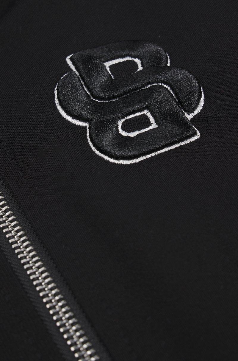 Hugo Boss Cárdigan para niños con cremallera y monograma Double B Precio ultrabajo