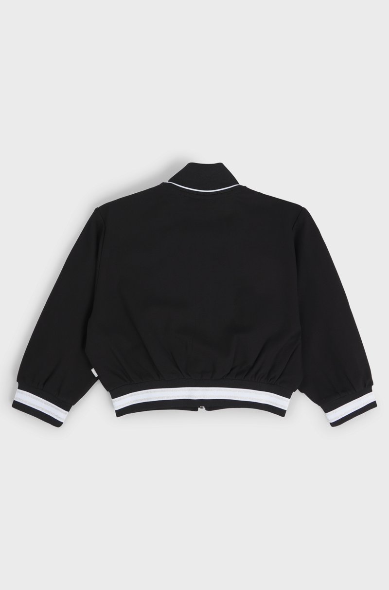 Hugo Boss Cárdigan para niños con cremallera y monograma Double B Precio ultrabajo