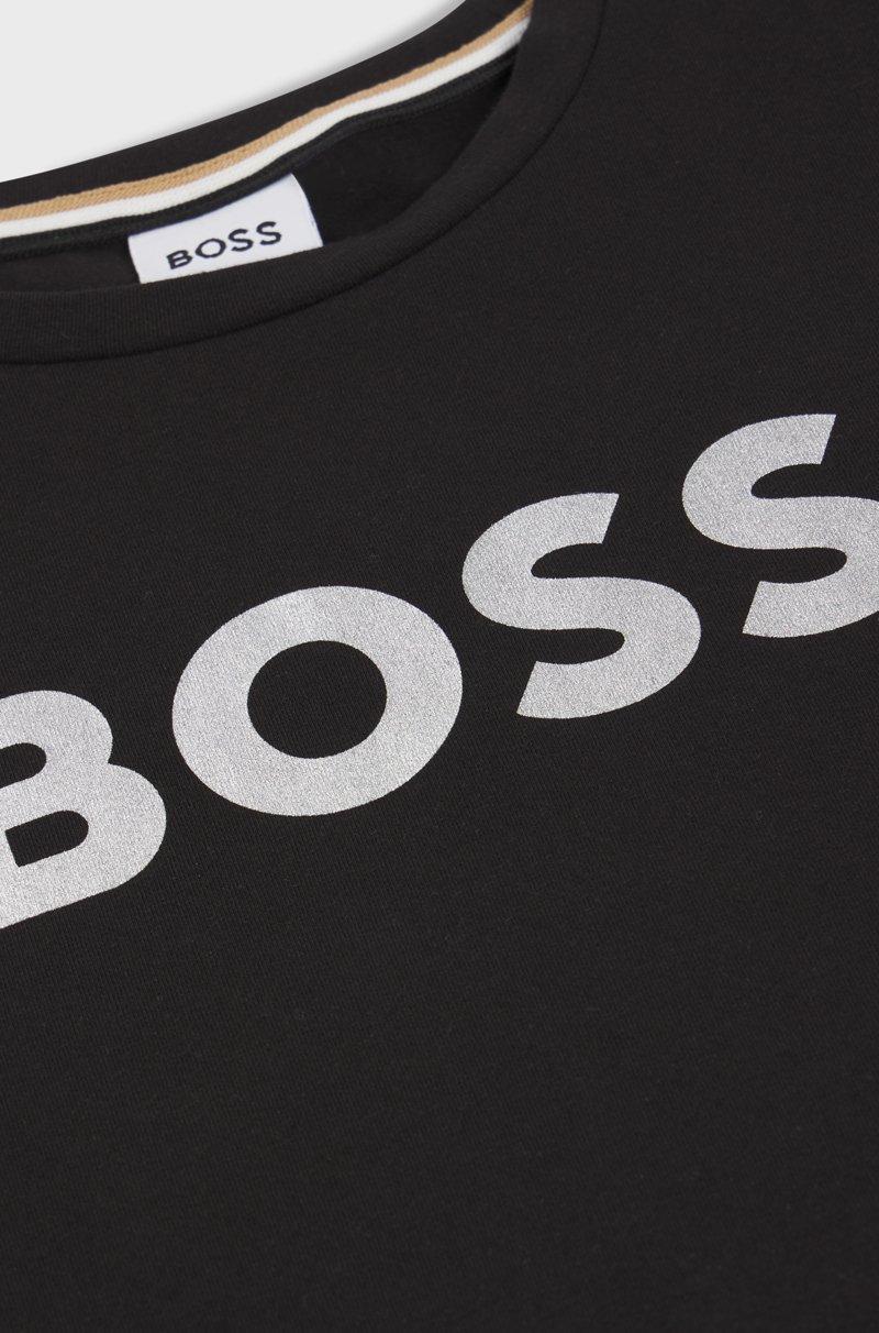 Hugo Boss Camiseta para niños en algodón elástico con logo de efecto metálico Devoluciones gratuitas