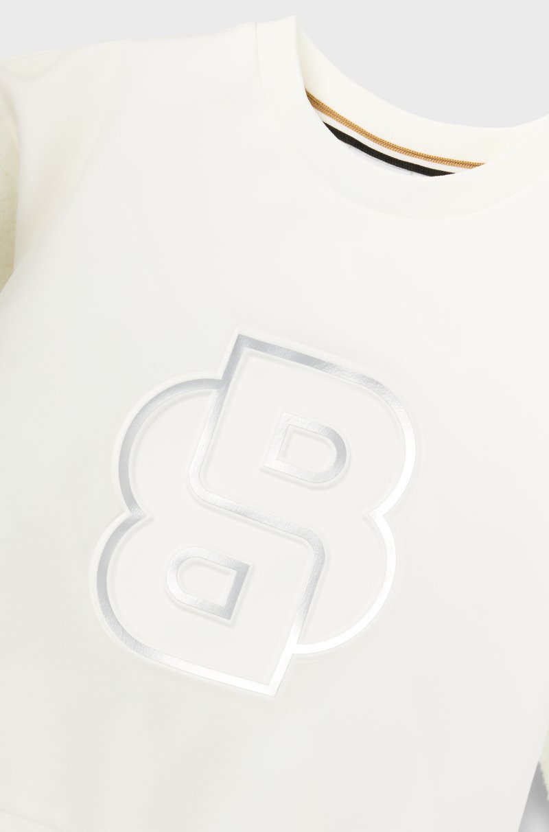 Hugo Boss Sudadera para niños con monograma Double B de efecto metalizado En línea