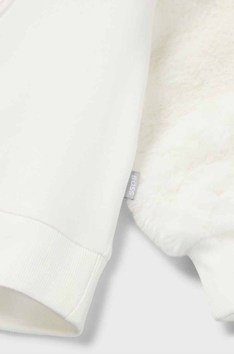 Hugo Boss Sudadera para niños con monograma Double B de efecto metalizado En línea