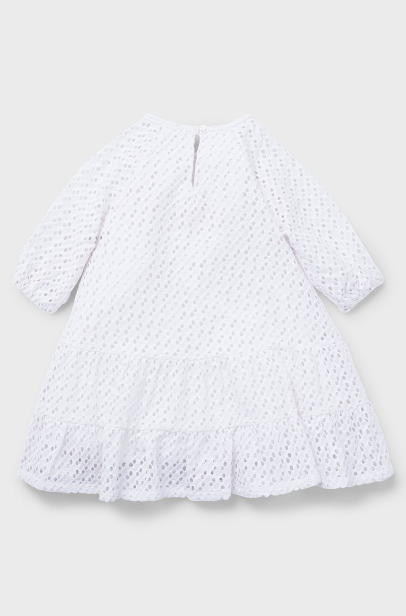 Hugo Boss Vestido de manga larga para niñas con detalles de monograma Outlet