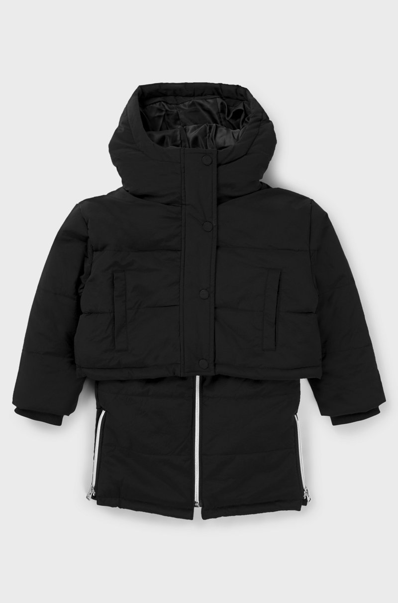 Hugo Boss Chaqueta acolchada tres en uno para niños con detalles de logo Rebajas