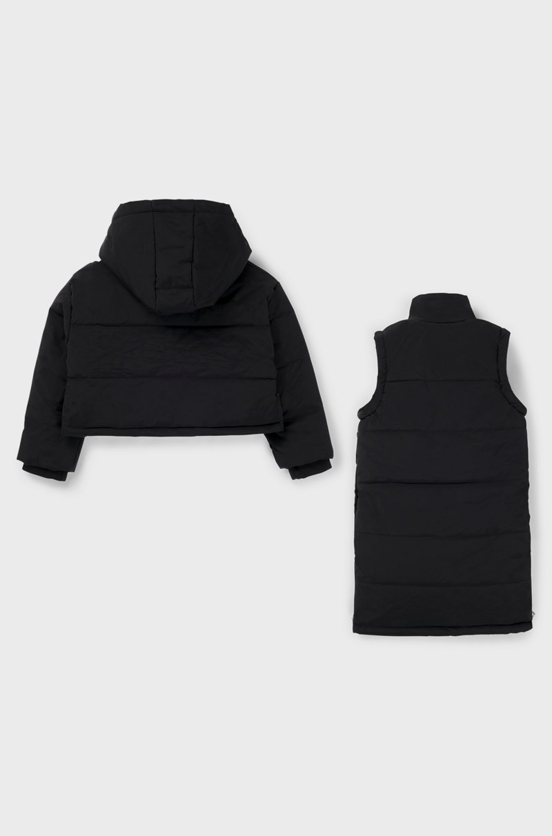 Hugo Boss Chaqueta acolchada tres en uno para niños con detalles de logo Rebajas