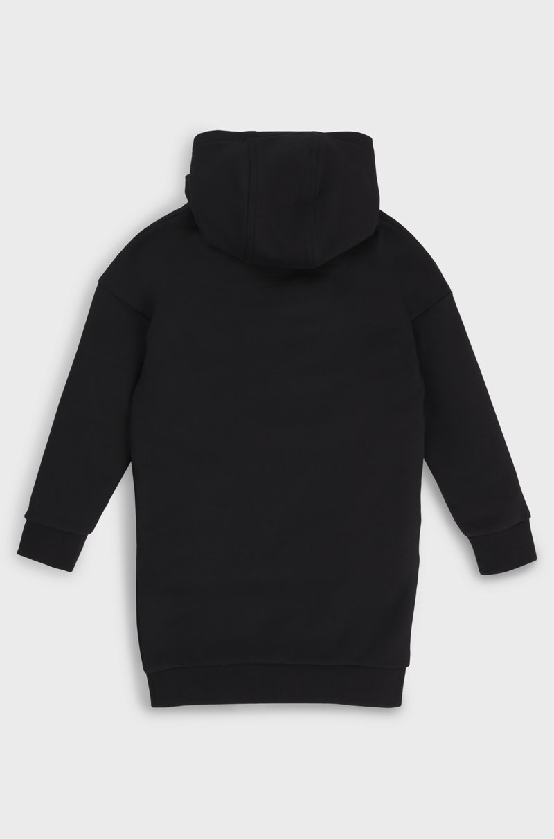 Hugo Boss Vestido con capucha para niños en algodón elástico con estampado de la marca Tienda