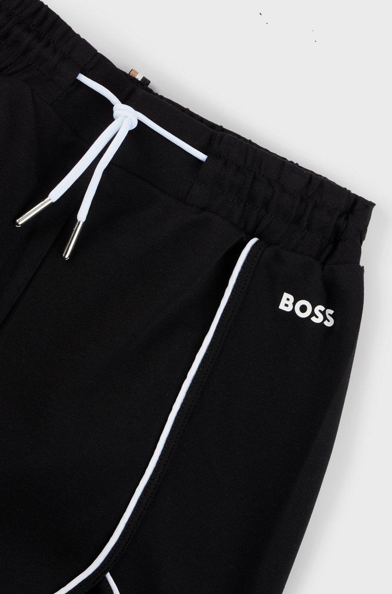 Hugo Boss Shorts para niños en tejido elástico con ribetes y logo Tienda