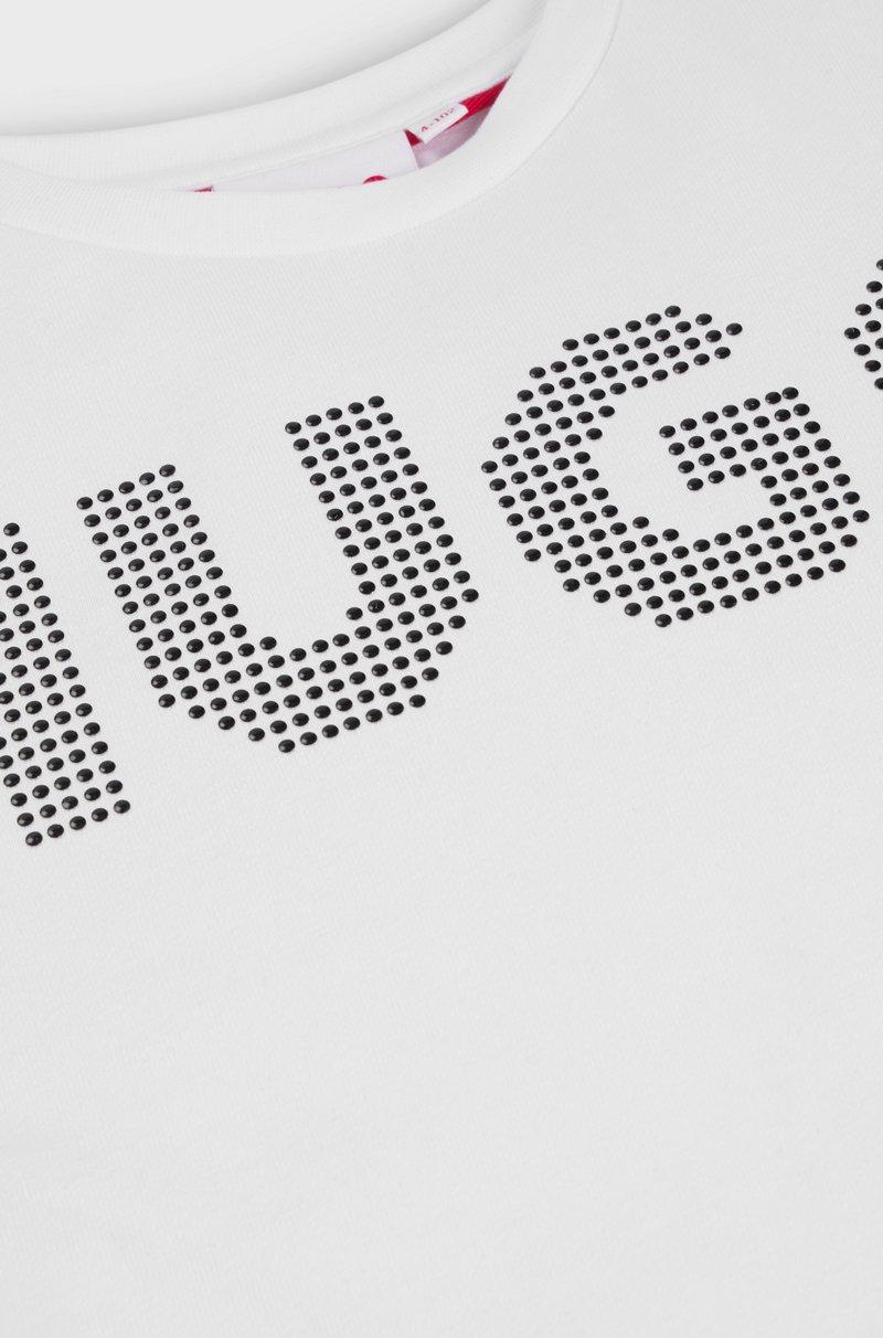Hugo Boss Camiseta para niños en algodón con logo tachonado Liquidación