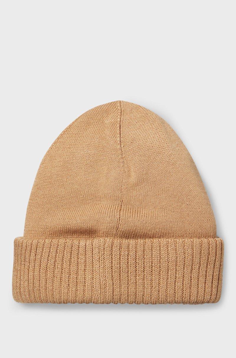 Hugo Boss Gorro de punto en algodón para niños con logo de efecto de goma Superdescuento
