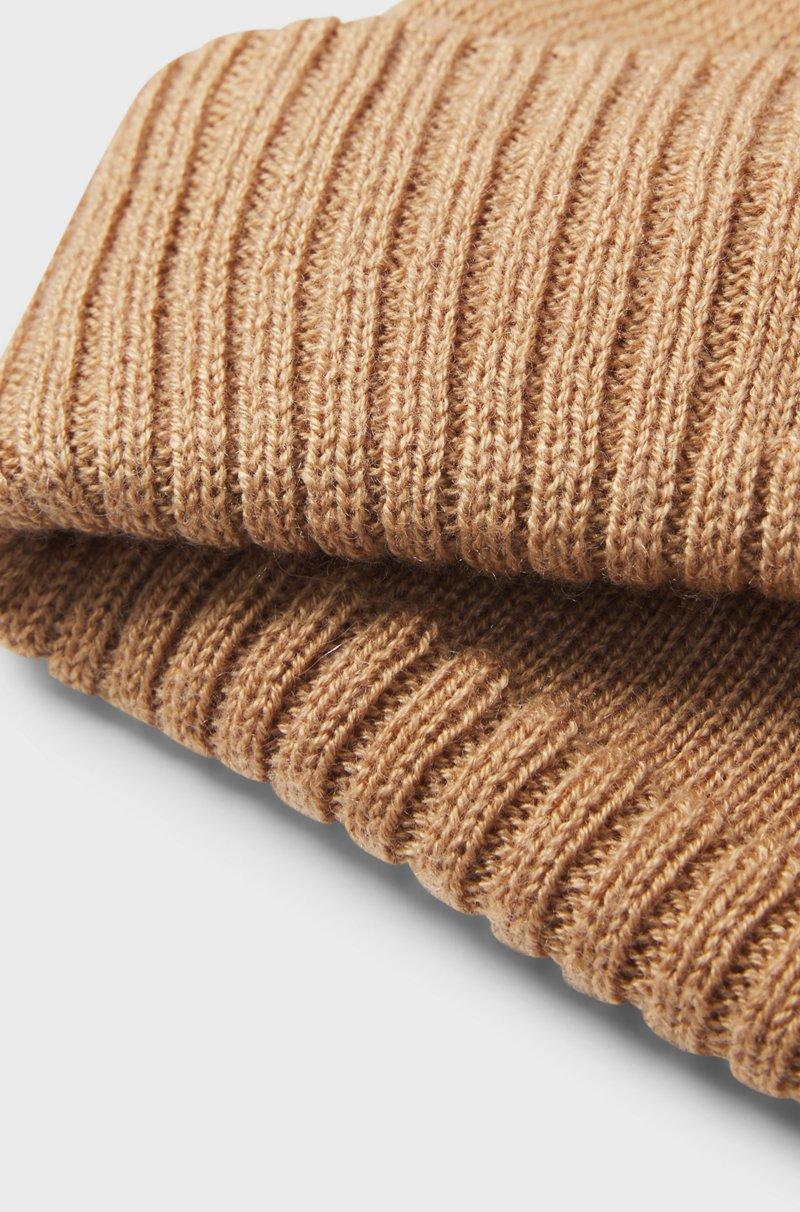 Hugo Boss Gorro de punto en algodón para niños con logo de efecto de goma Superdescuento
