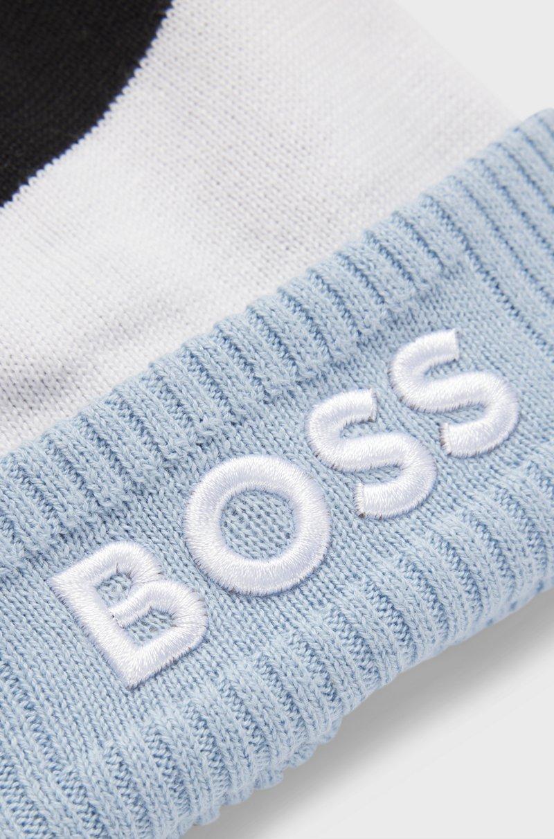 Hugo Boss Gorro de punto multicolor con pompón para niños Envío internacional gratuito