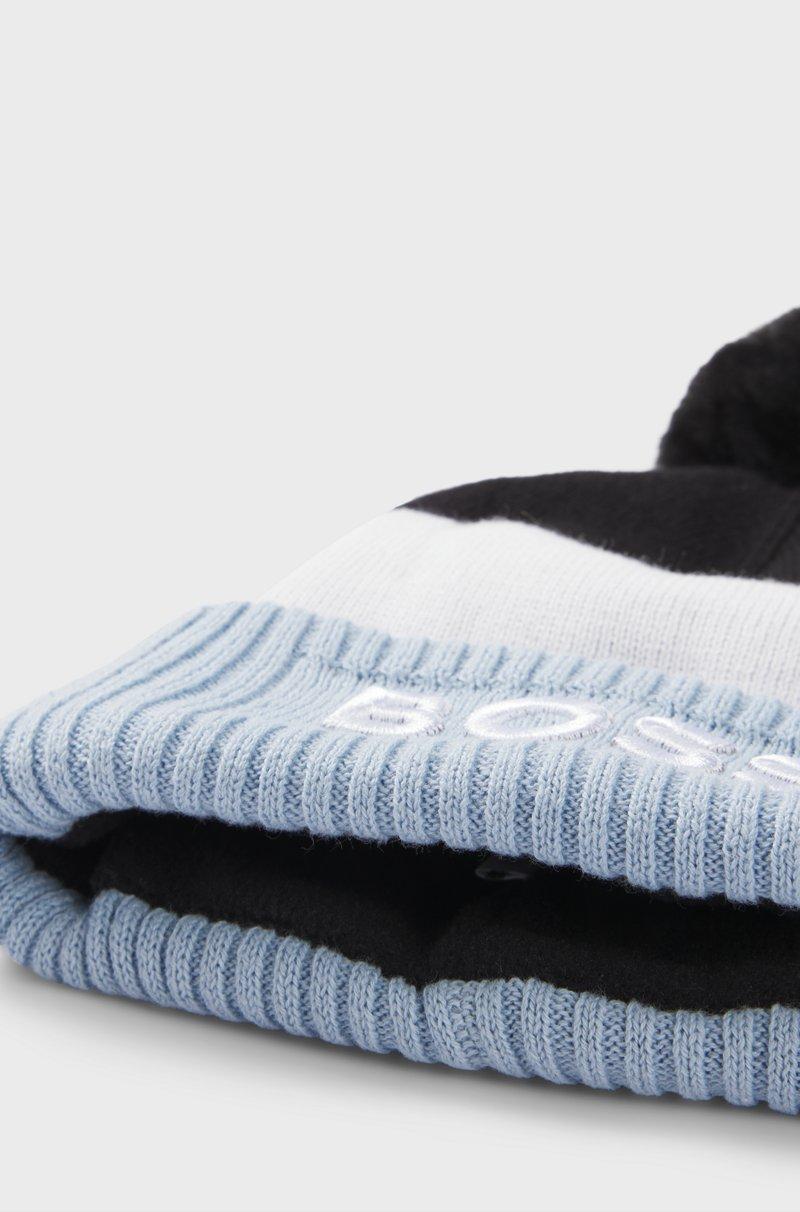 Hugo Boss Gorro de punto multicolor con pompón para niños Envío internacional gratuito