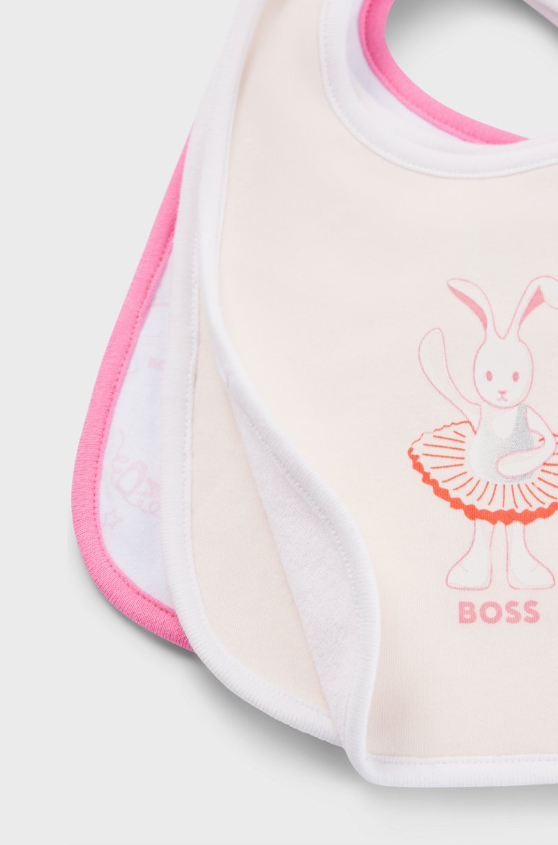 Hugo Boss Set de tres baberos para bebé con logos en caja de regalo Limitado a 3 días