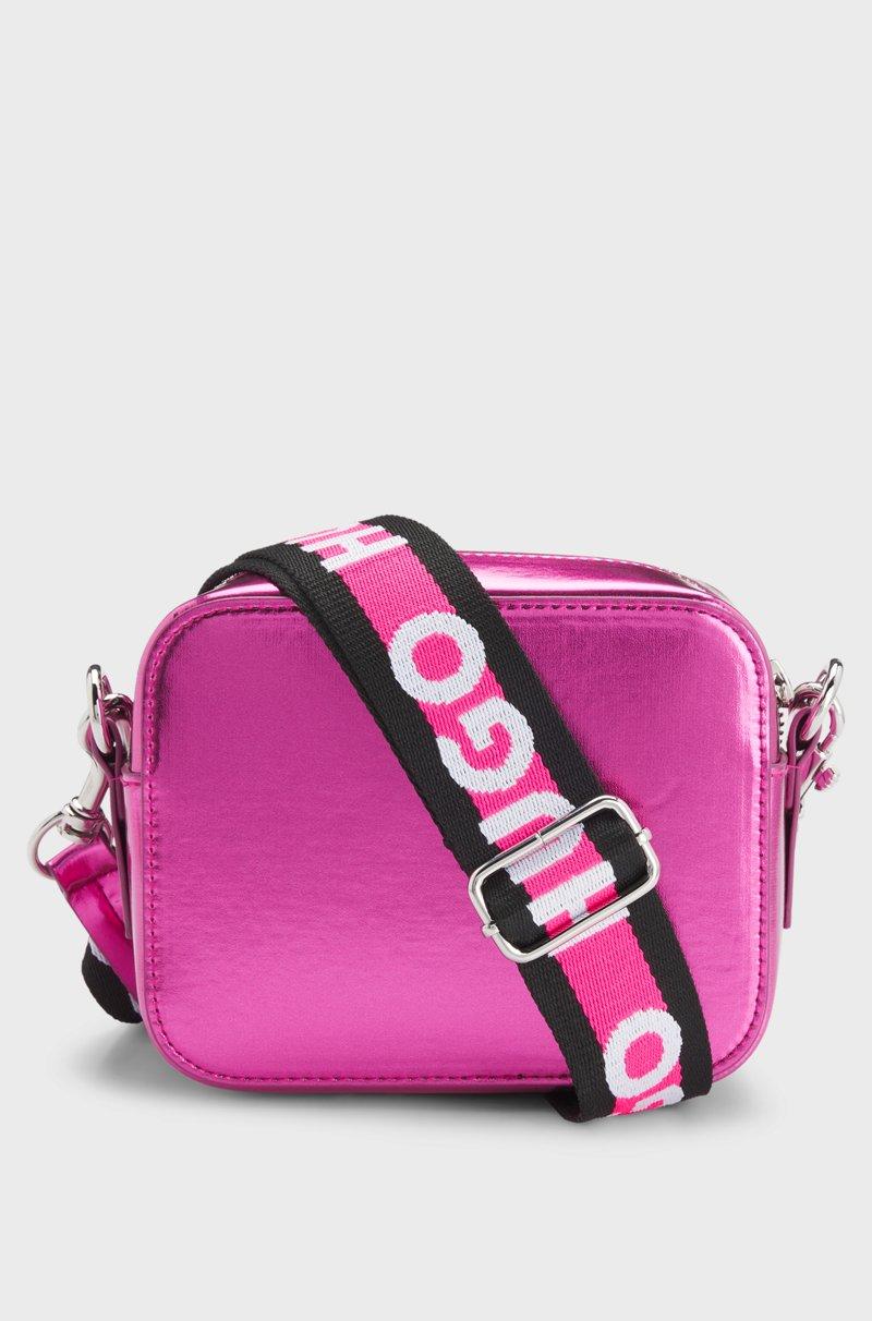Hugo Boss Bolso de mano para niños en tejido metalizado con logo en la correa Última moda