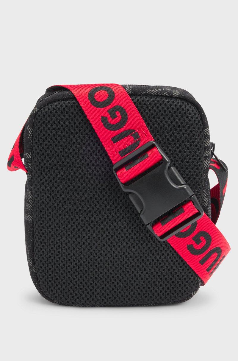 Hugo Boss Bandolera de lona para niños con logos apilados estampados Descuento por venta flash