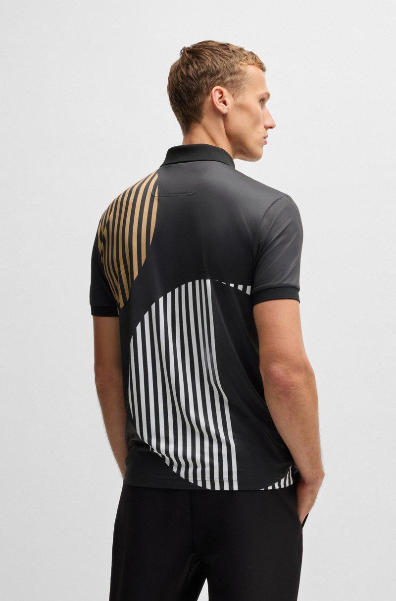 Hugo Boss Polo Paddy Active de punto elástico con estampado digital Grandes ahorros