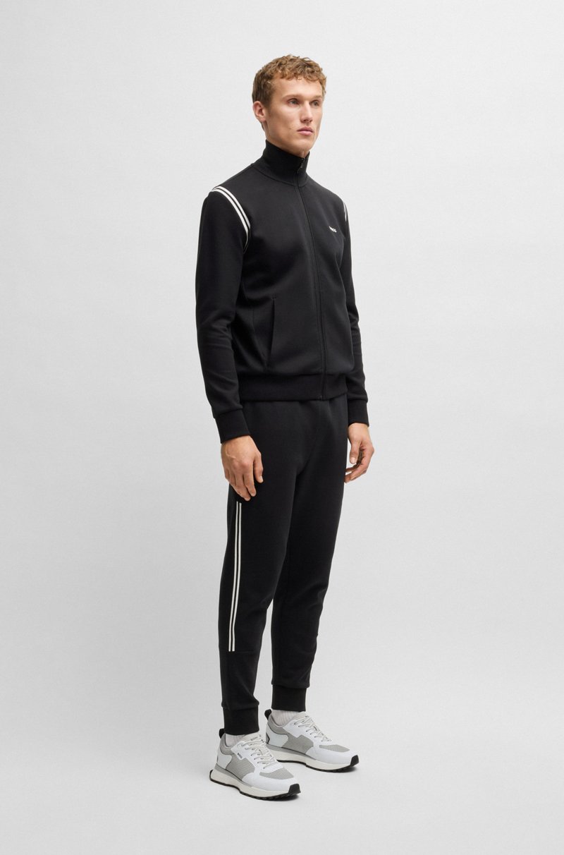 Hugo Boss Conjunto de Chándal regular fit de algodón elástico con apliques a rayas 2025