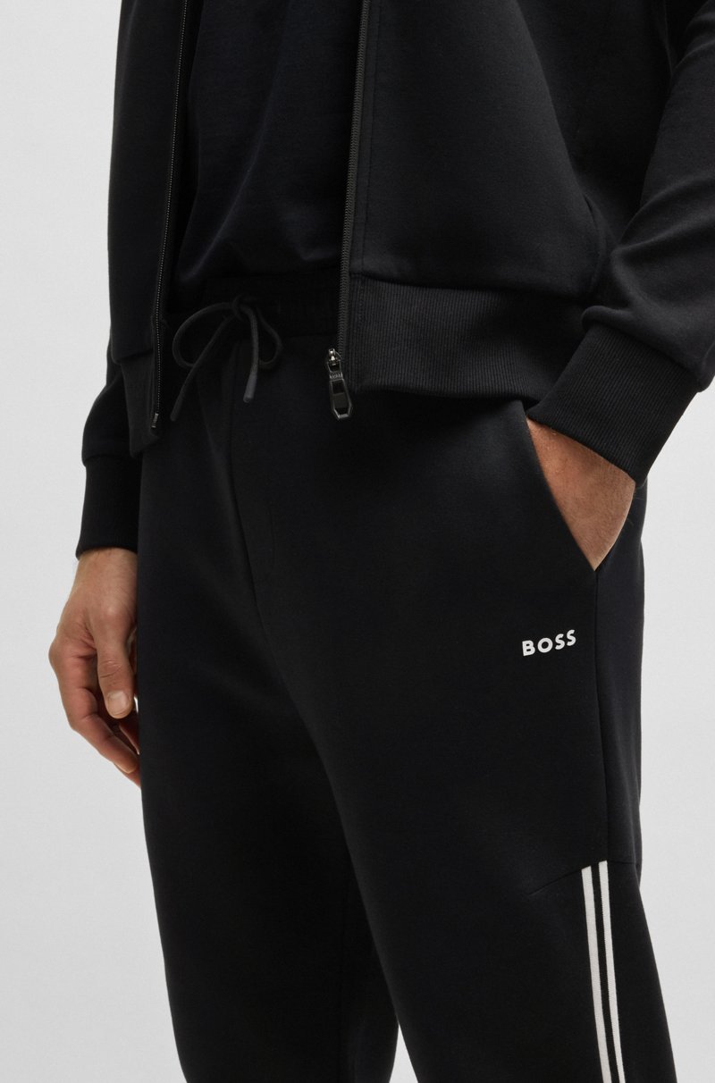 Hugo Boss Conjunto de Chándal regular fit de algodón elástico con apliques a rayas 2025