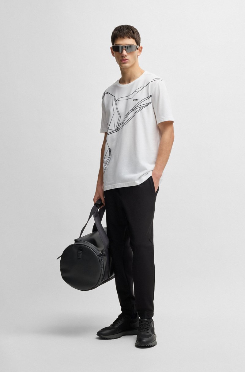 Hugo Boss Camiseta de algodón elástico con estampado degradado En línea