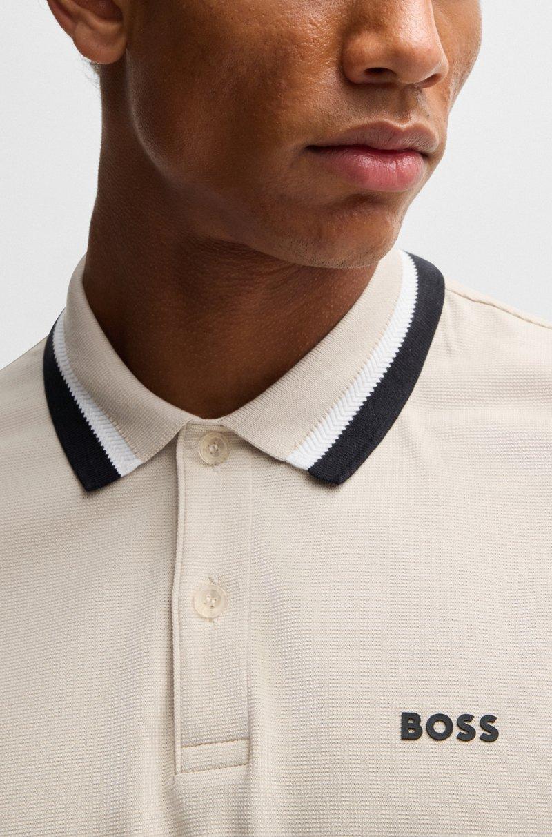 Hugo Boss Polo Paddy activo con rayas en contraste Rebajas