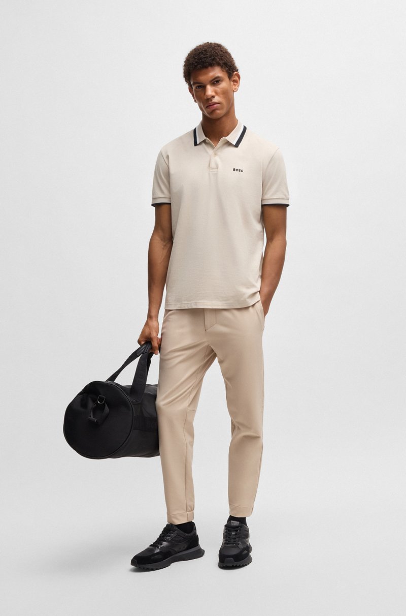 Hugo Boss Polo Paddy activo con rayas en contraste Rebajas