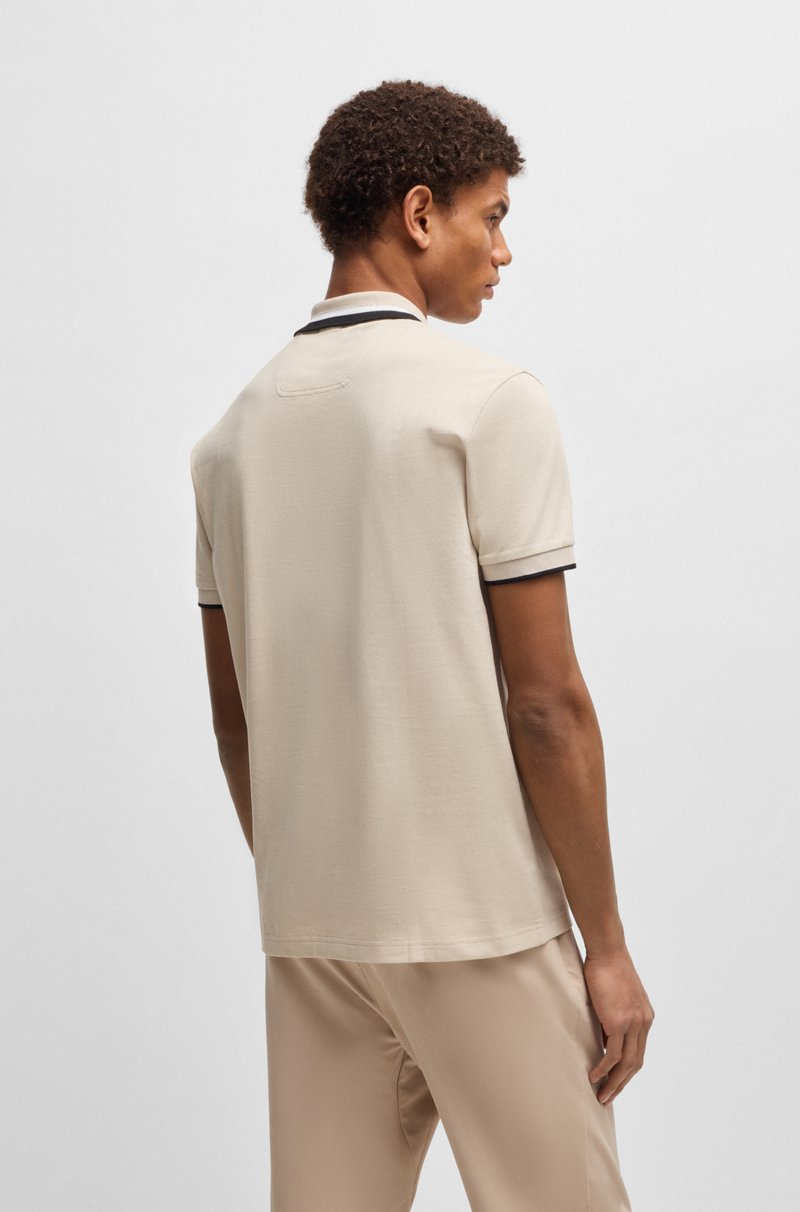 Hugo Boss Polo Paddy activo con rayas en contraste Rebajas