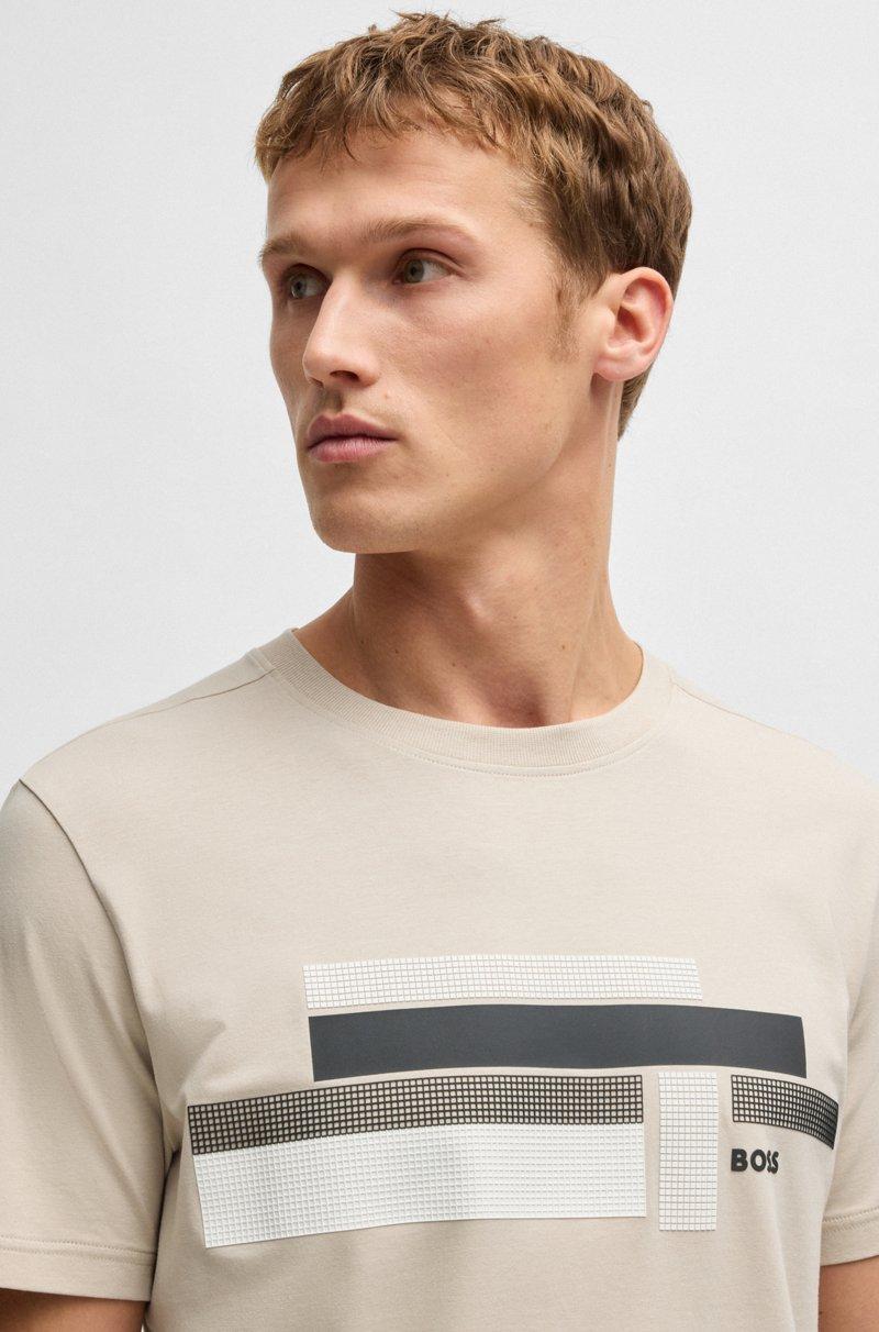 Hugo Boss Camiseta relaxed fit en tejido elástico con logo de diseño Rebajas baratas