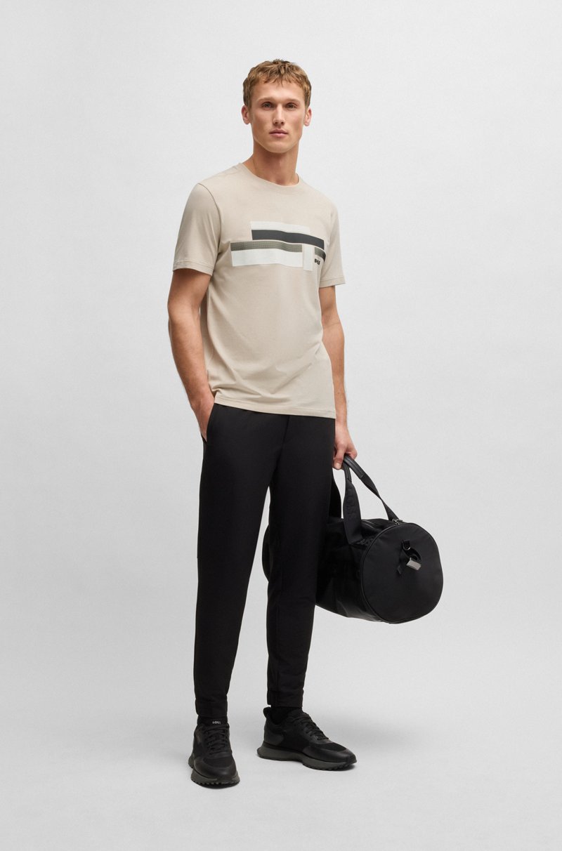 Hugo Boss Camiseta relaxed fit en tejido elástico con logo de diseño Rebajas baratas