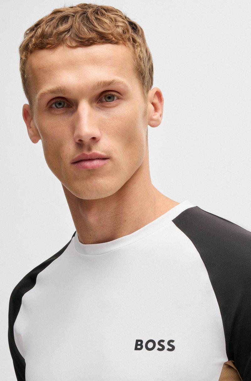 Hugo Boss Camiseta deportiva con bloques de color en tejido que absorbe la humedad Ventas relámpago