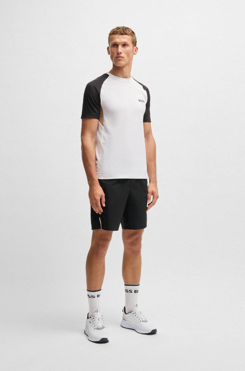 Hugo Boss Camiseta deportiva con bloques de color en tejido que absorbe la humedad Ventas relámpago