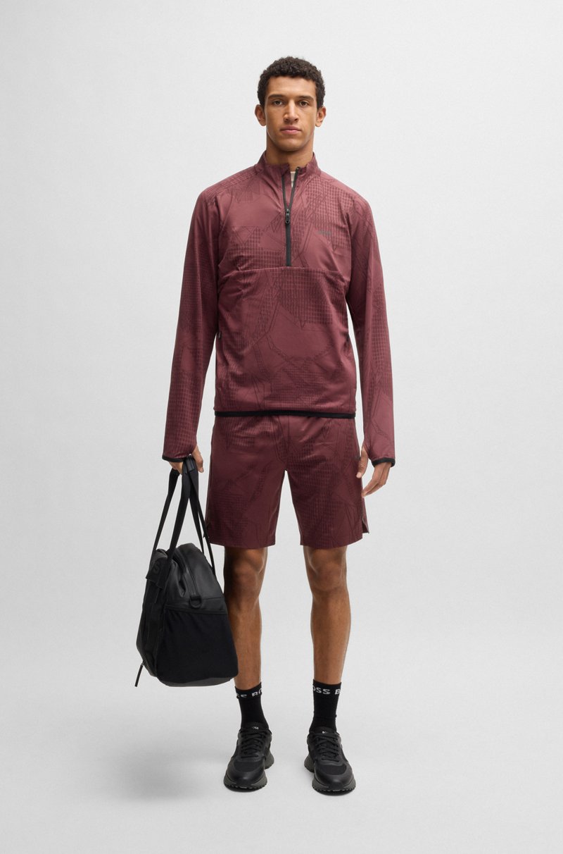 Hugo Boss Shorts de tejido multielástico con estampado activo Envío gratis