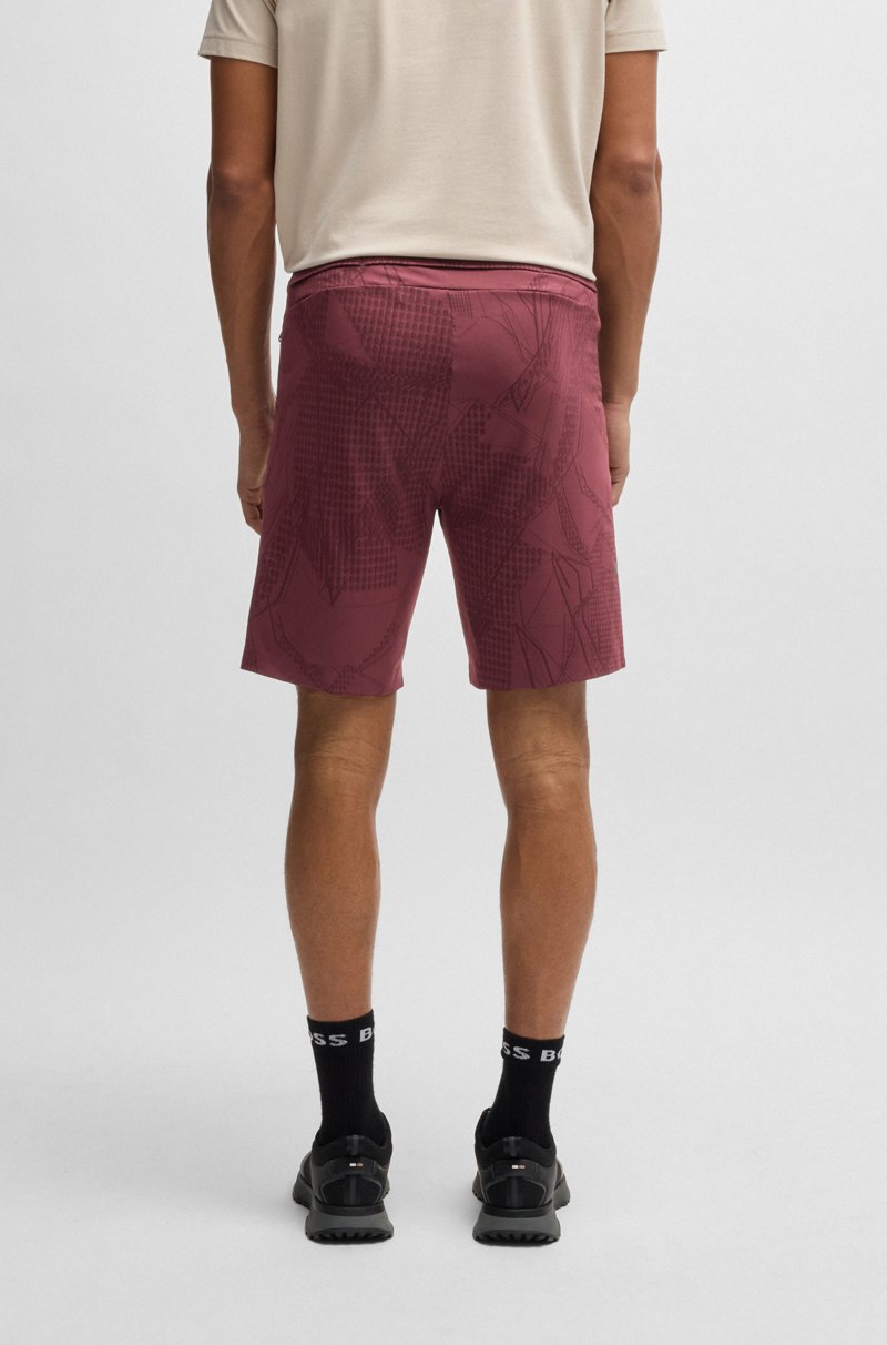 Hugo Boss Shorts de tejido multielástico con estampado activo Envío gratis
