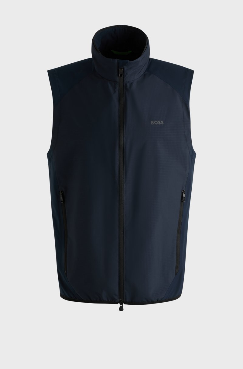 Hugo Boss Chaleco de golf repelente al agua con detalles reflectantes decorativos Últimos 3 días