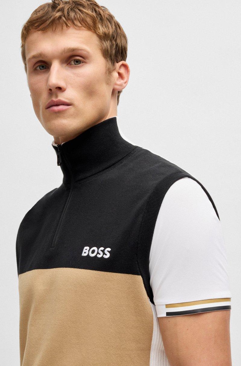 Hugo Boss Jersey activo sin mangas en tejido elástico con logo de diseño COMPRAR AHORA