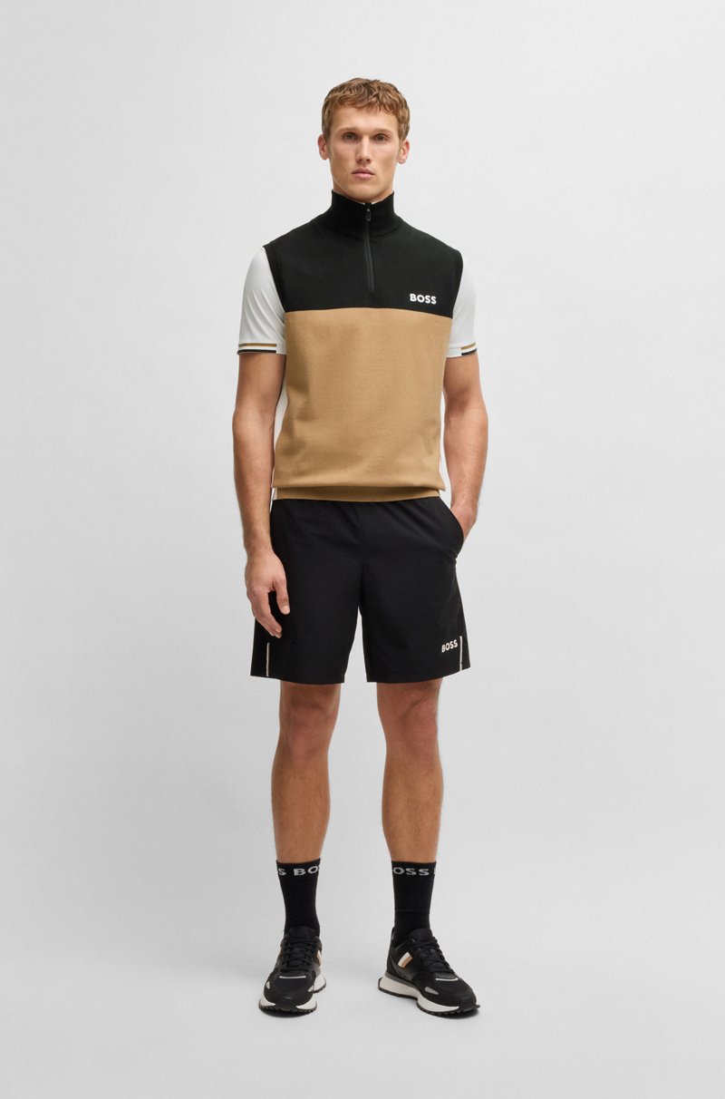 Hugo Boss Jersey activo sin mangas en tejido elástico con logo de diseño COMPRAR AHORA