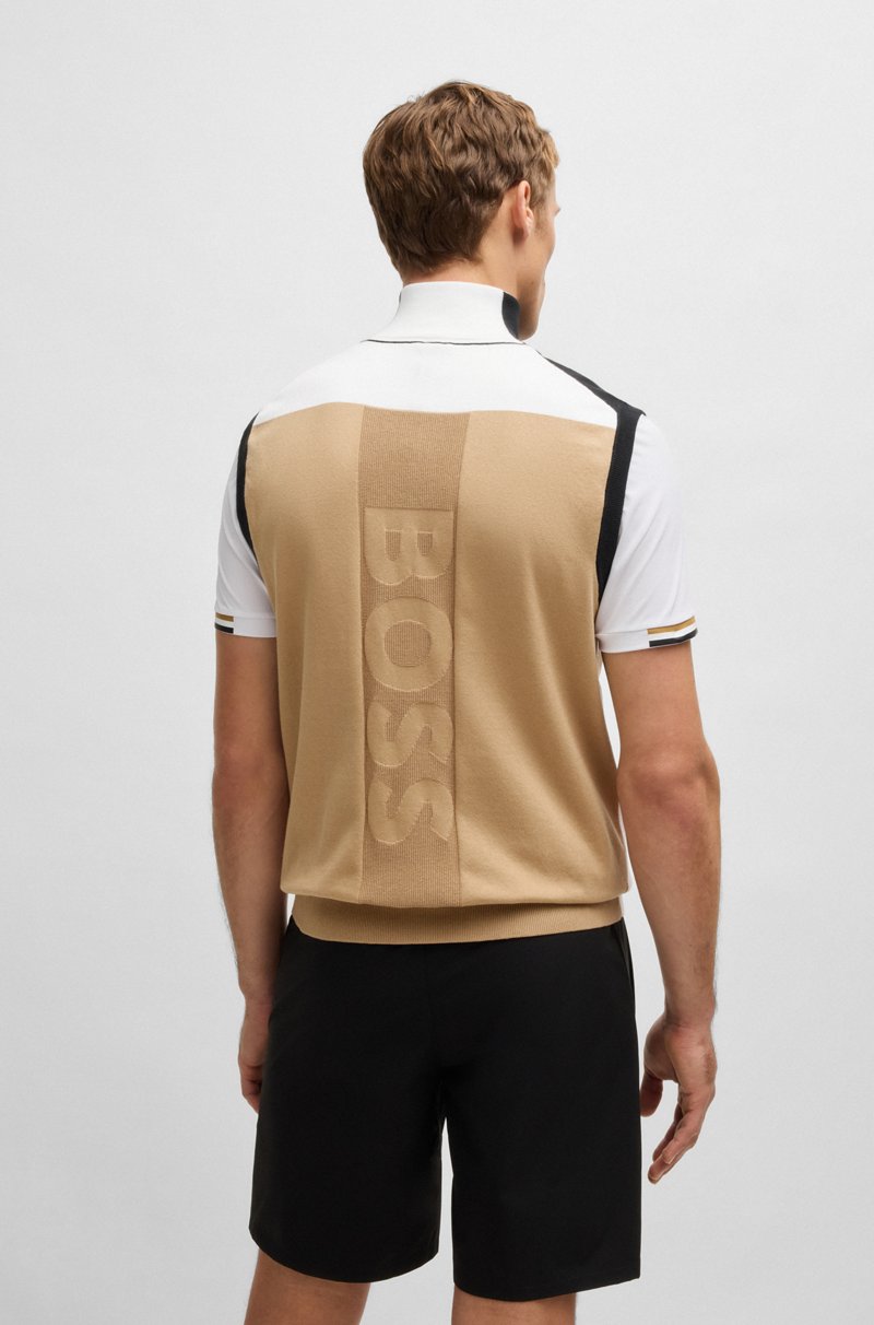 Hugo Boss Jersey activo sin mangas en tejido elástico con logo de diseño COMPRAR AHORA