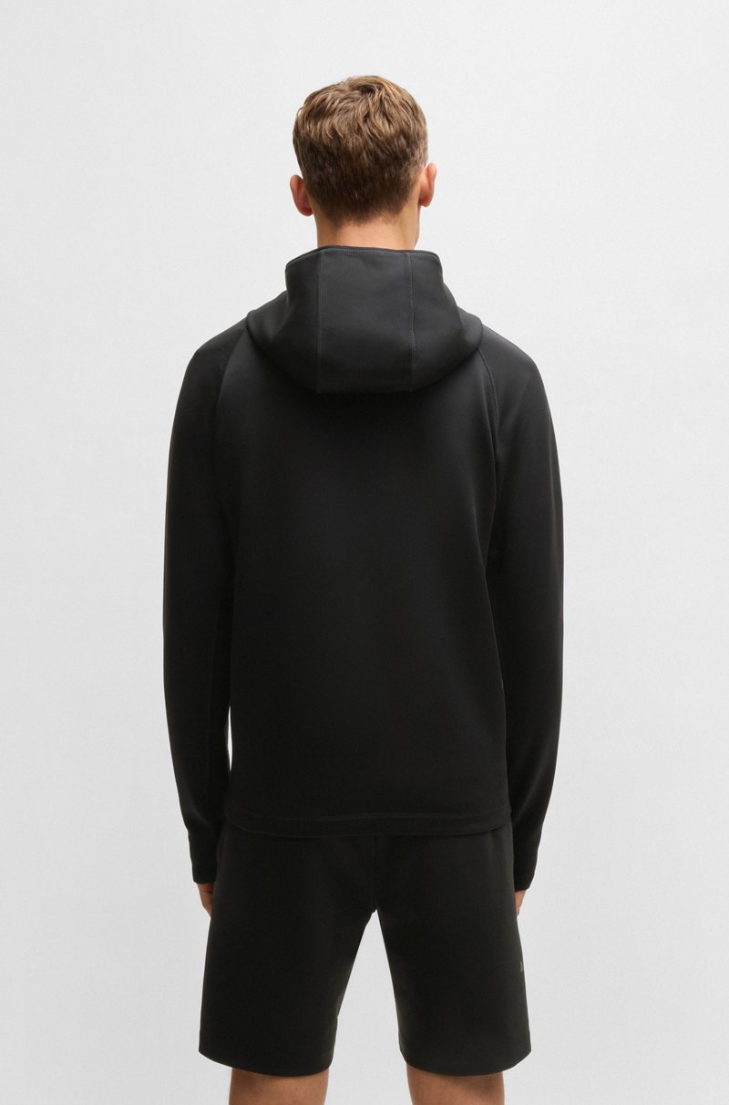 Hugo Boss Sudadera con capucha y cremallera con elástico activo y control de la humedad Últimos 2 días