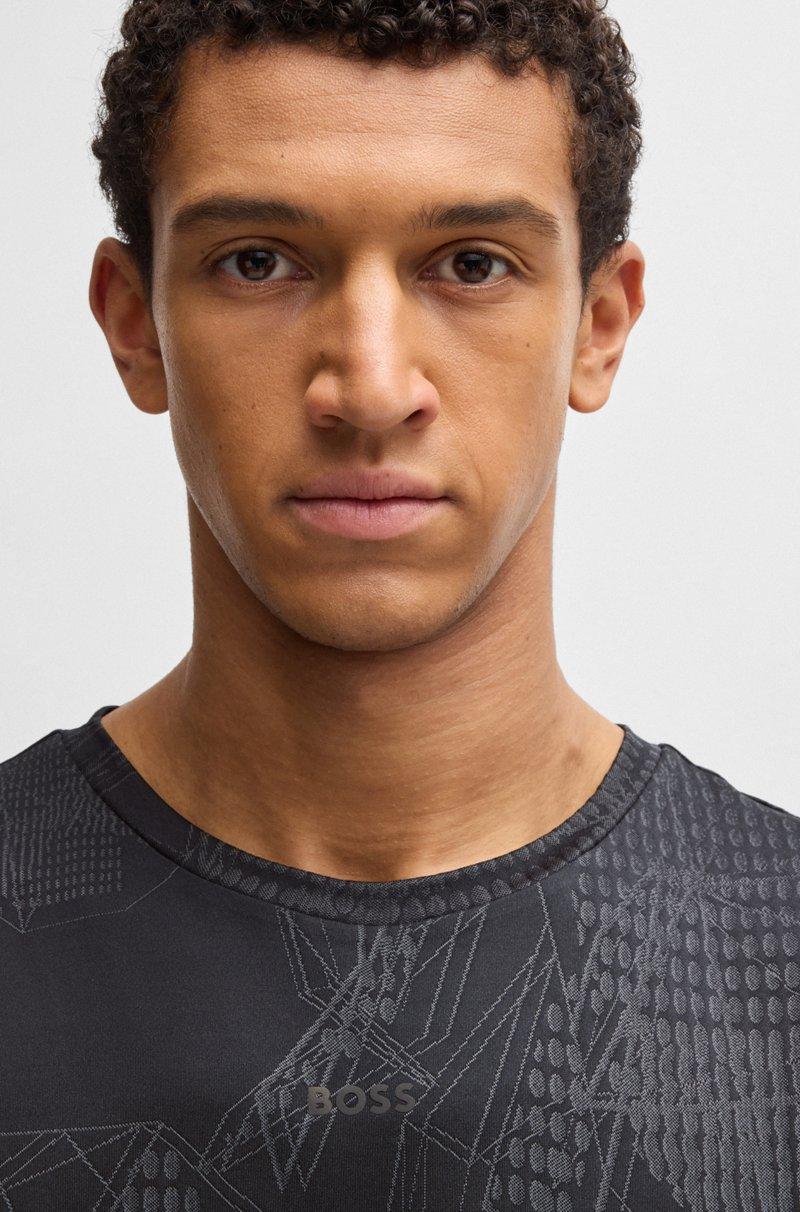 Hugo Boss Camiseta activa sin mangas en tejido elástico en jacquard Último día