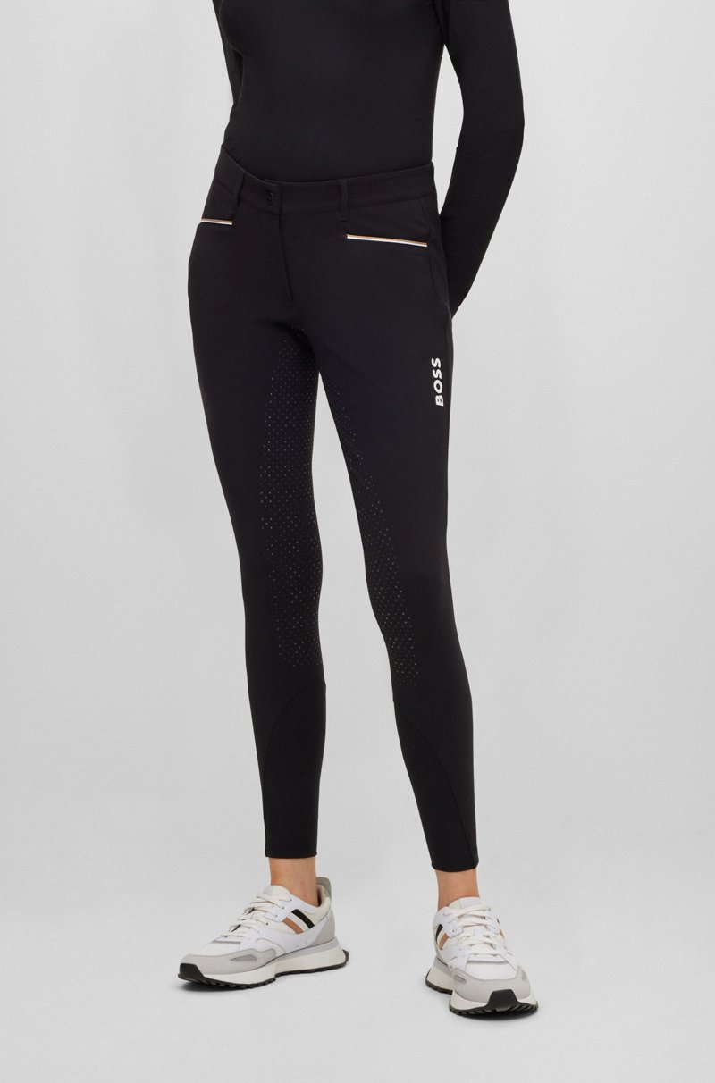 Hugo Boss Pantalones de equitación de material superelástico con agarre integral
