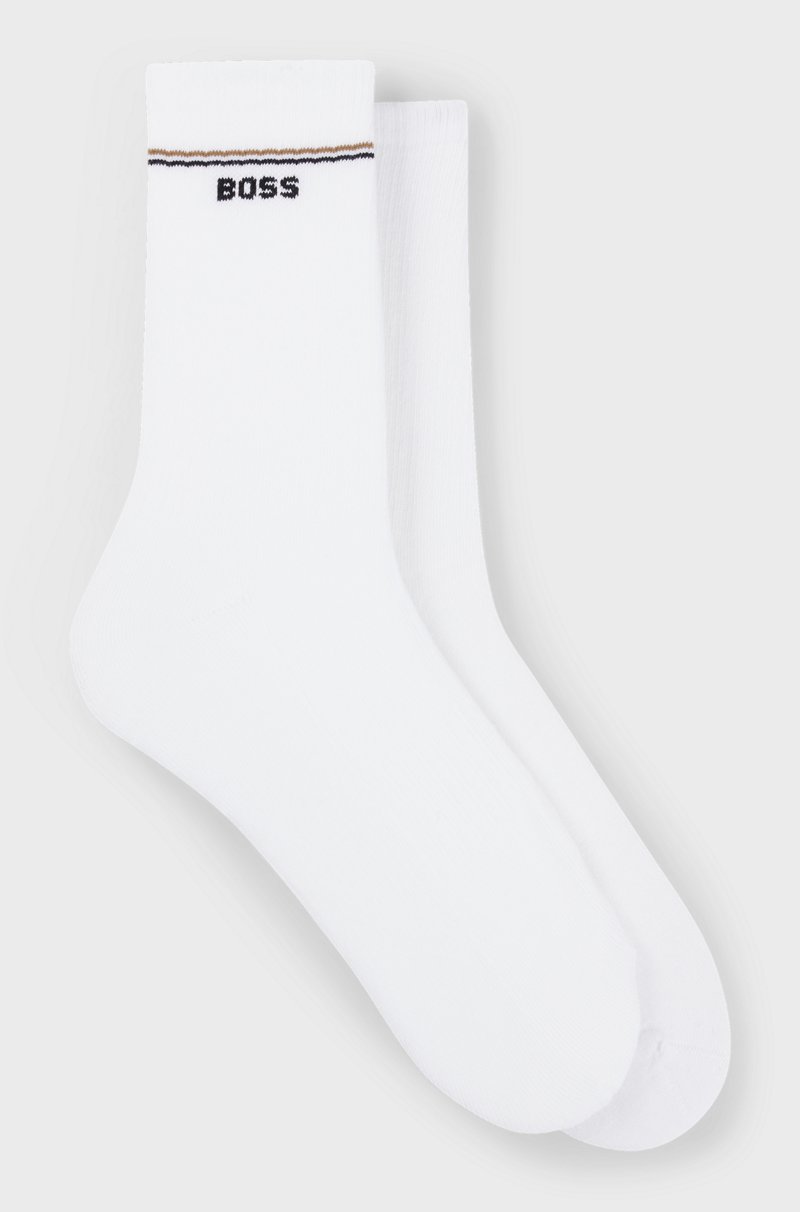 Hugo Boss Paquete de 2 pares de calcetines cortos con detalles de logos Grandes descuentos